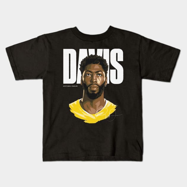 Anthony Davis Los Angels L Game Face Kids T-Shirt by Buya_Hamkac